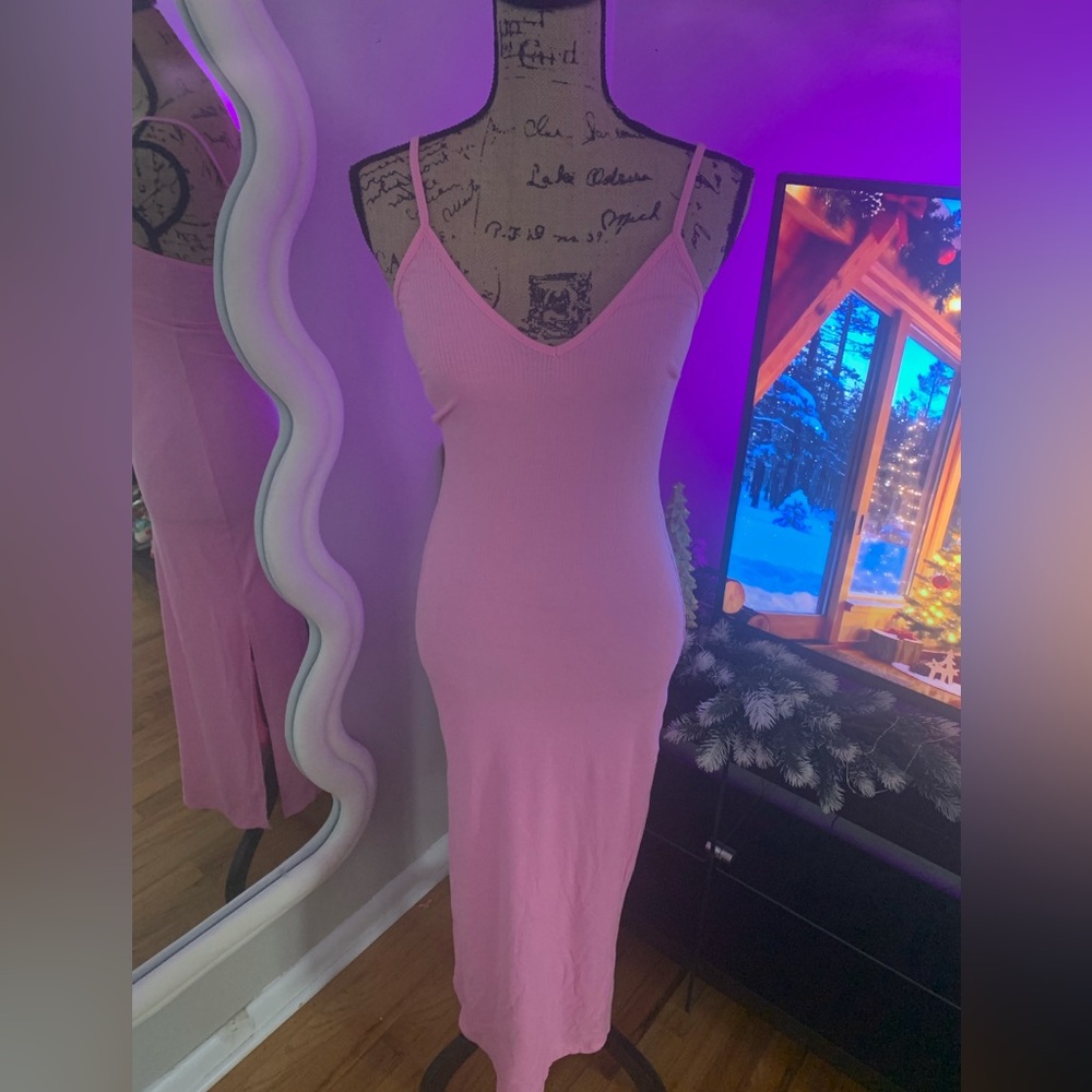 Fashion Nova Pink Maxi Dress